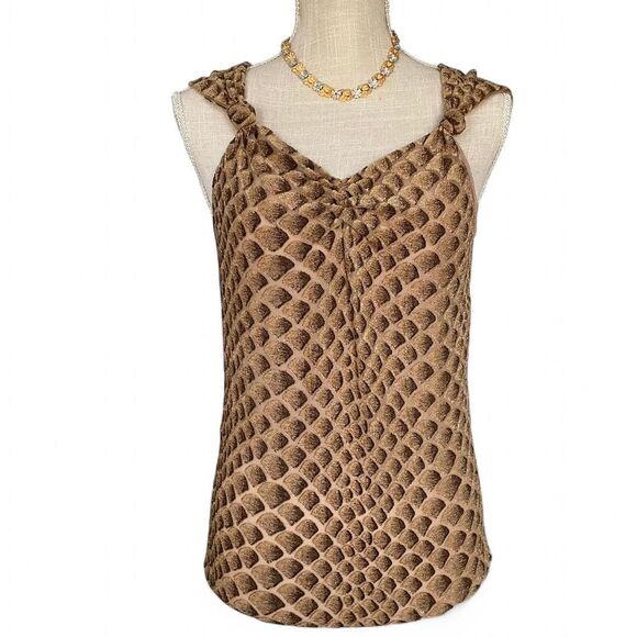 Giorgio Armani Tops - Armani Women's Brown and Tan Blouse